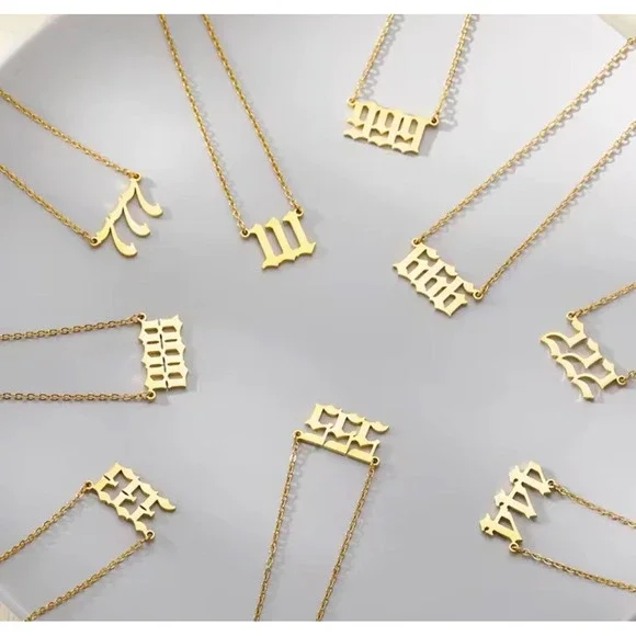 NWT SPIRITUAL YELLOW GOLD PLATED 555 ANGEL NUMBER NECKLACE, GIFT, PRESENT - Picture 13 of 13